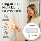 🌙 Plug-in LED night light with automatic sensor function – soft light