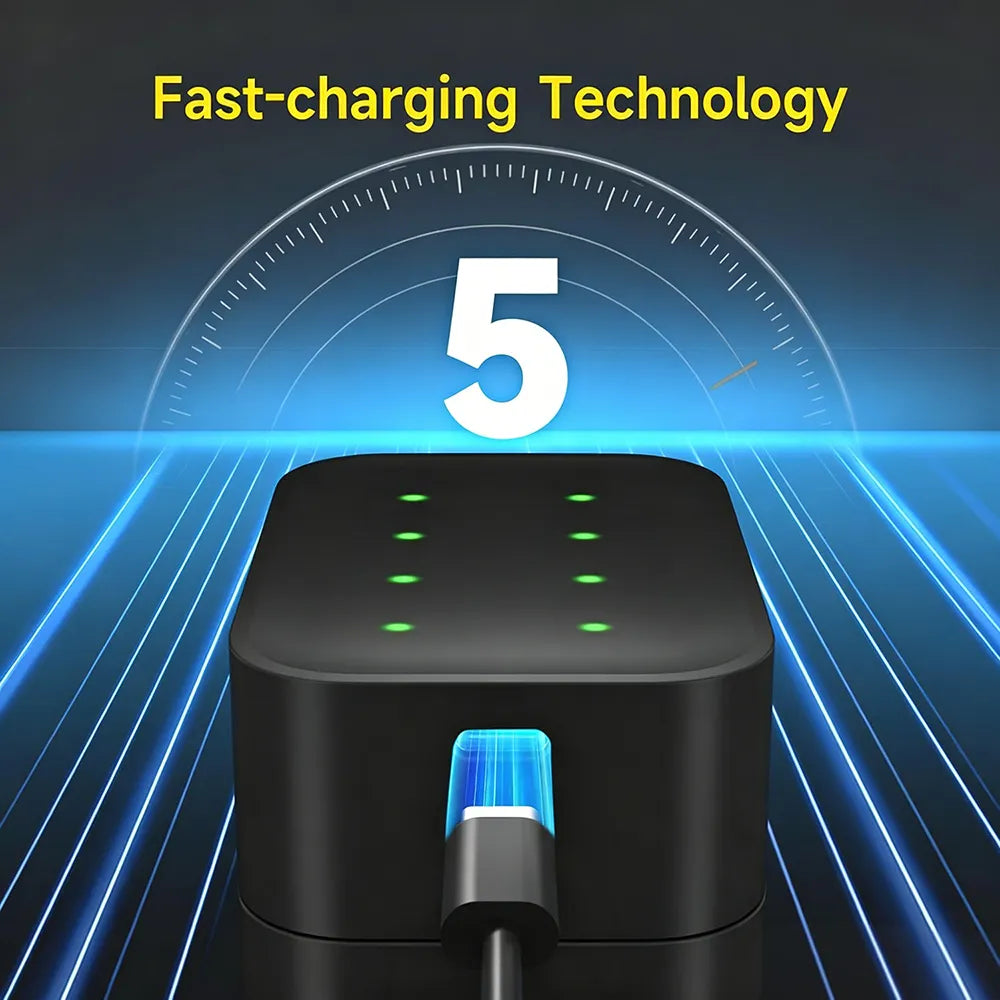 🔋 Rechargeable AA Lithium Battery Pack with Fast Charger