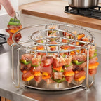 360° Even-Heat Stainless Steel Skewer Rack