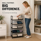 5-Tier Slim Storage Rack for Clothes & Shoes