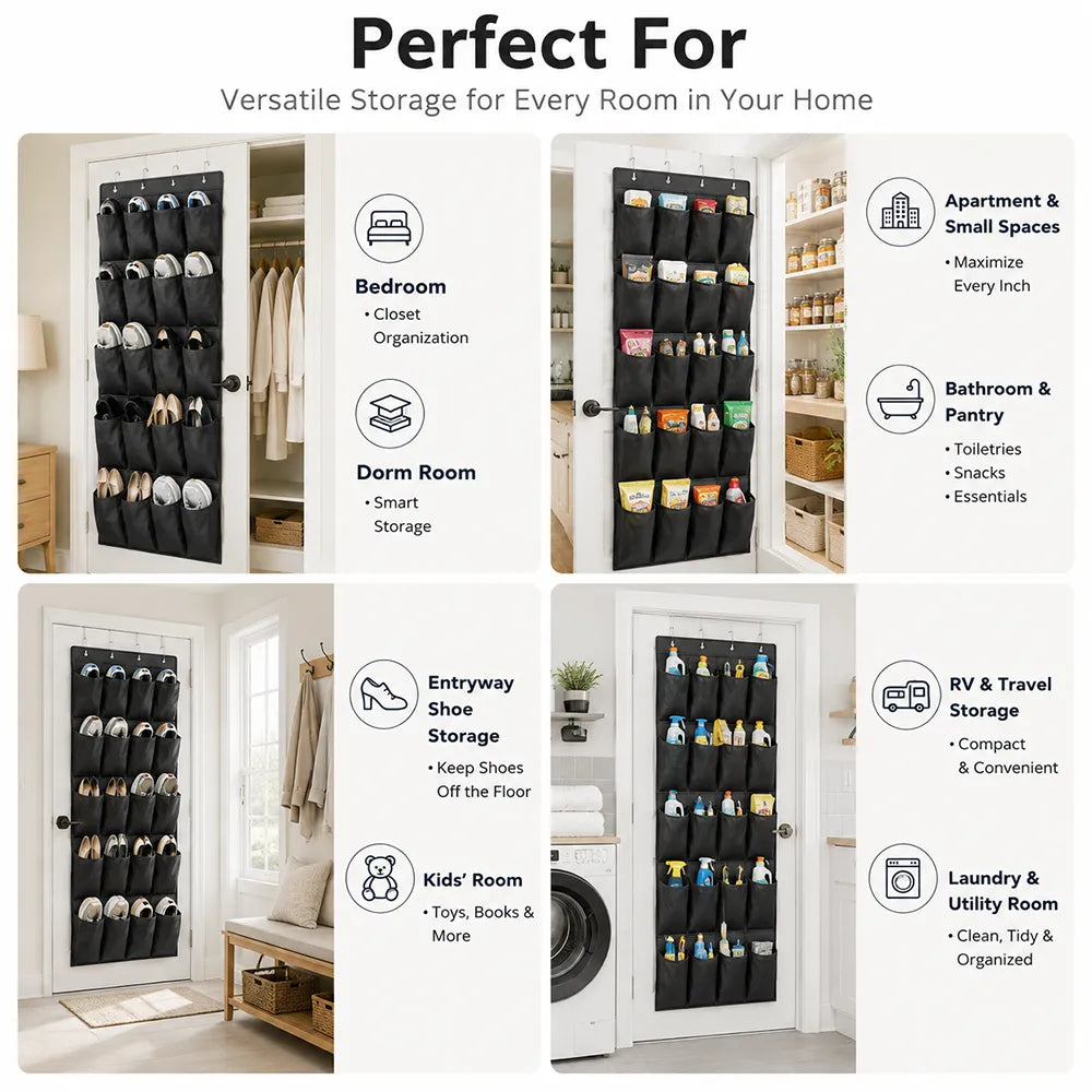 👟 2-Pack Over-the-Door Shoe Organizer