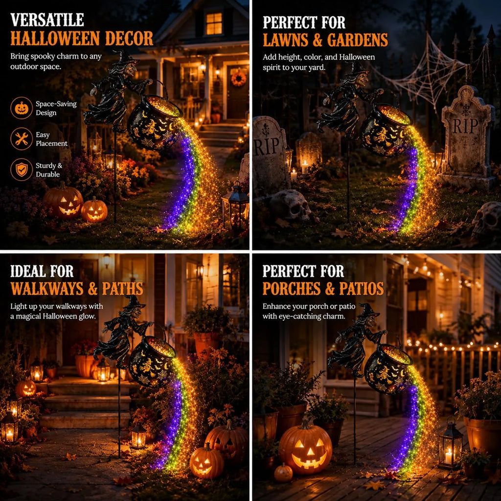 Witch's Cauldron Waterfall Garden Light