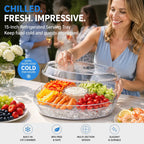 ❄️ 15-Inch Refrigerated Party Serving Tray with Lid