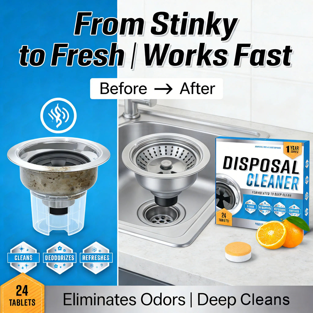 Garbage Disposal Cleaner and Deodorizer Tablets – 24 Count 🍊