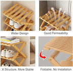 The 9-Tier No-Assembly Bamboo Rack !🌿👟