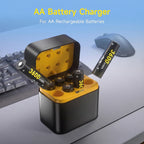 🔋 Rechargeable AA Lithium Battery Pack with Fast Charger