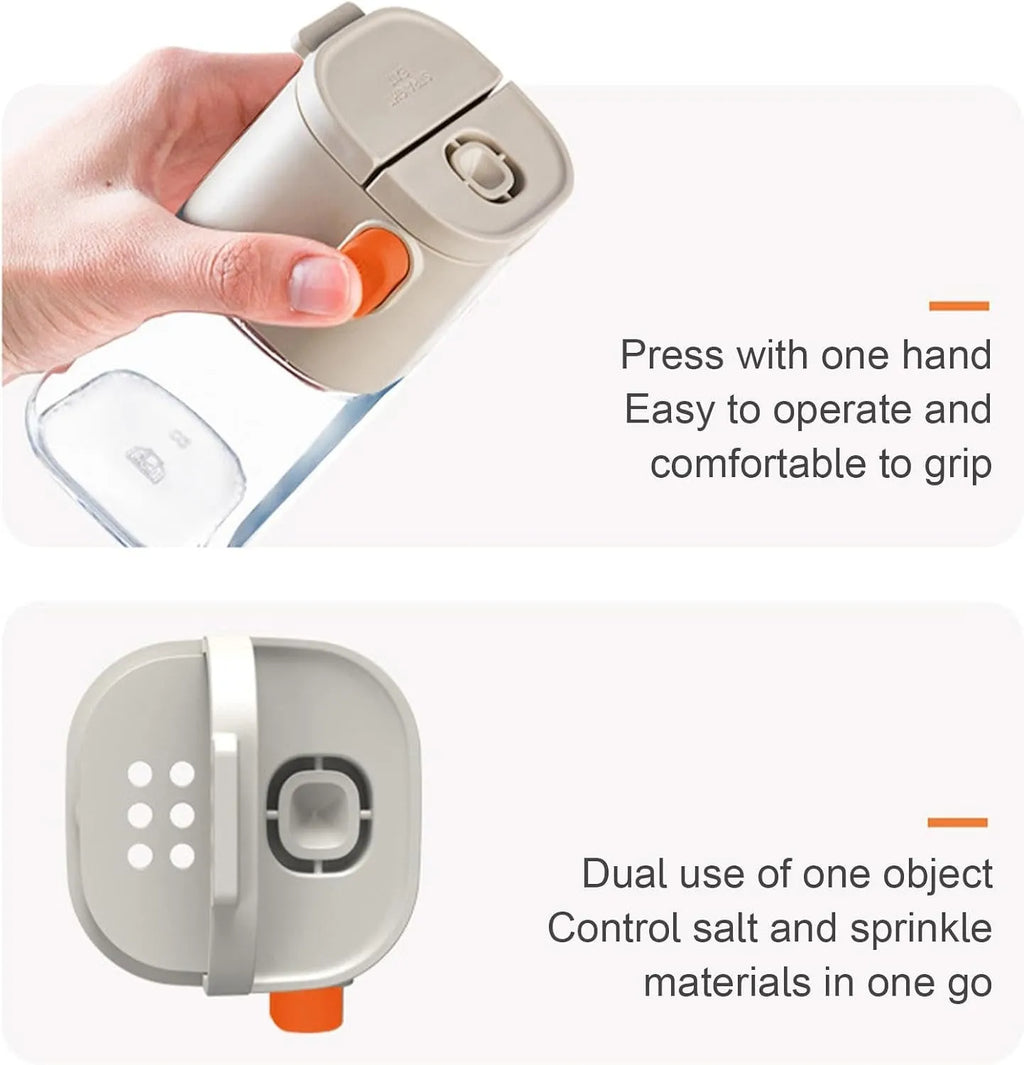2PCS Smart Salt & Spice Dispenser – Precision Seasoning with One-Touch Control