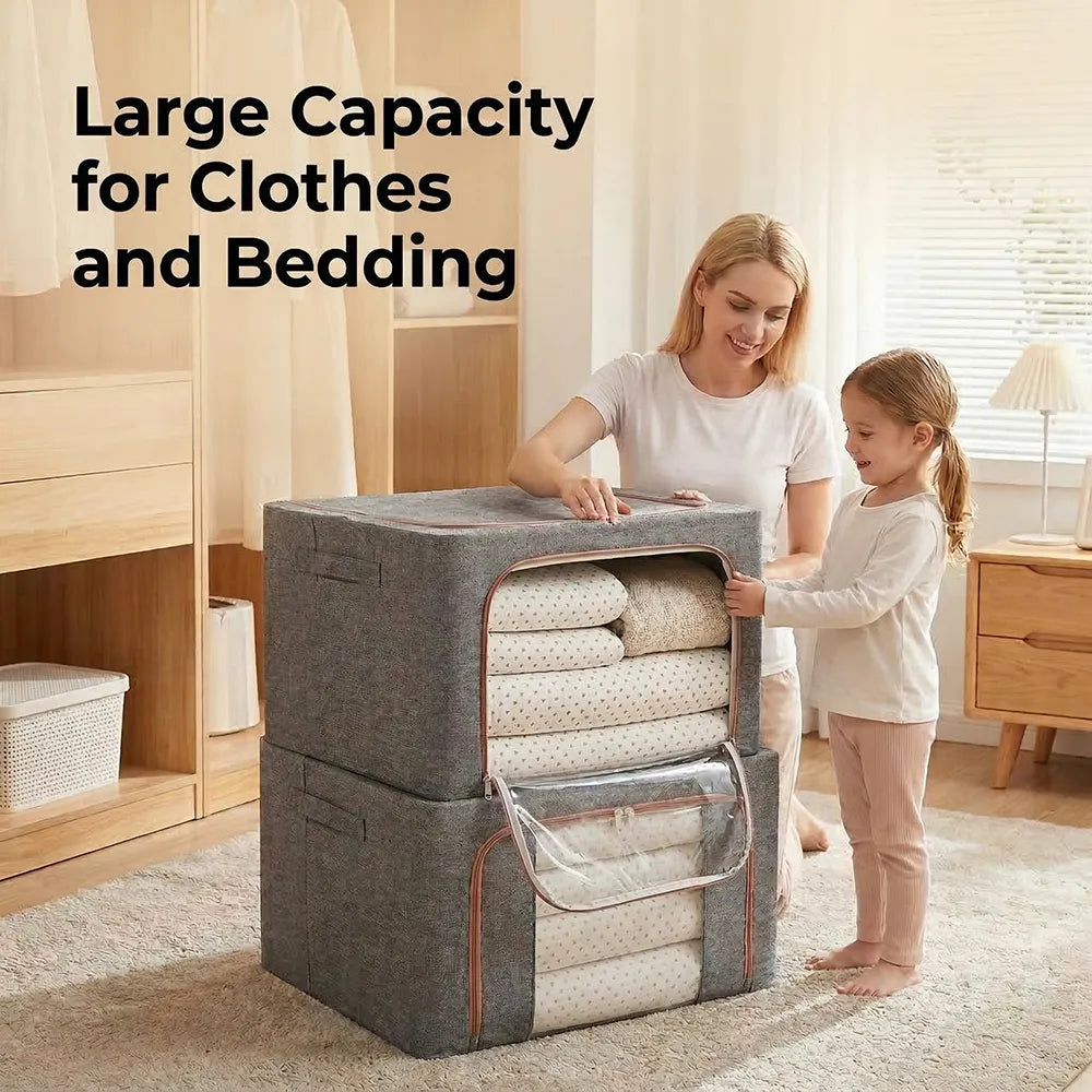 🧺Foldable steel frame storage box