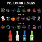Spooky Beam Halloween Finger Projector Lights — 4-Piece Party Favor Set