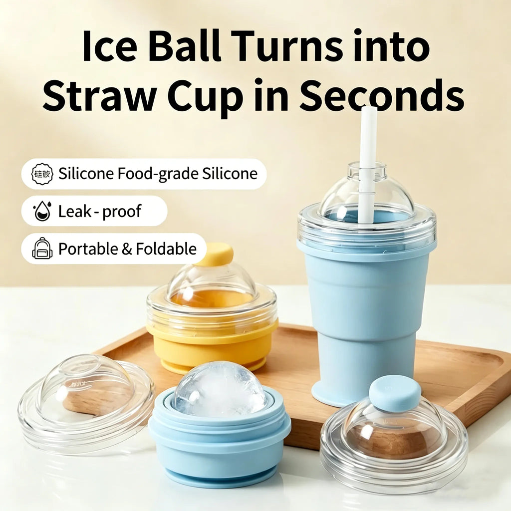 🧊 Foldable Silicone Ice Ball Drink Cup NEW!