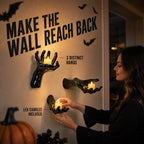 3-Piece Creepy Reaching Hand Wall Decor Set with LED Candles