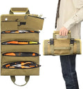 🧰 Portable Roll-Up Tool Bag Organizer – Heavy-Duty Canvas with 6 Compartments