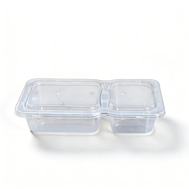 🥨 Double Compartment  Snack Containers with Lids