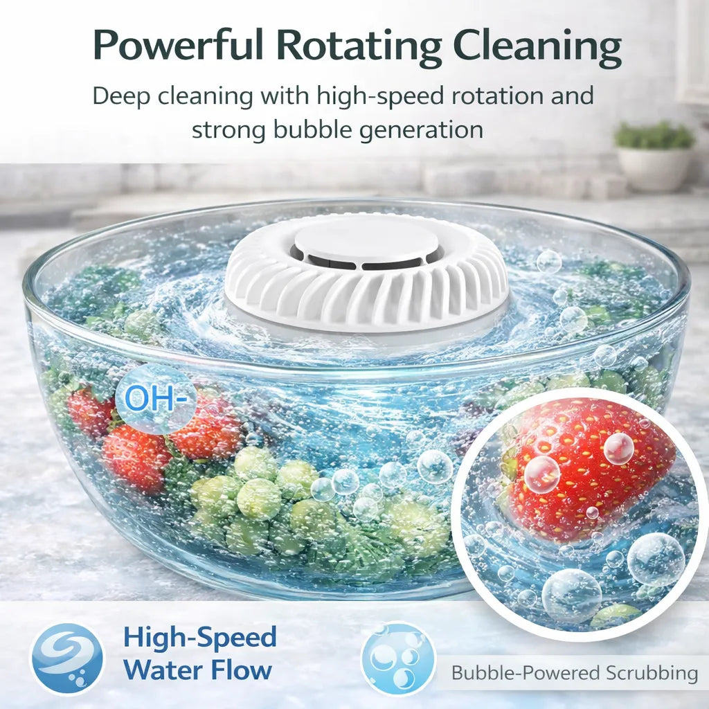 🥬 Fruit & Vegetable Washer – Chemical-Free, Removes Pesticides & Bacteria Instantly