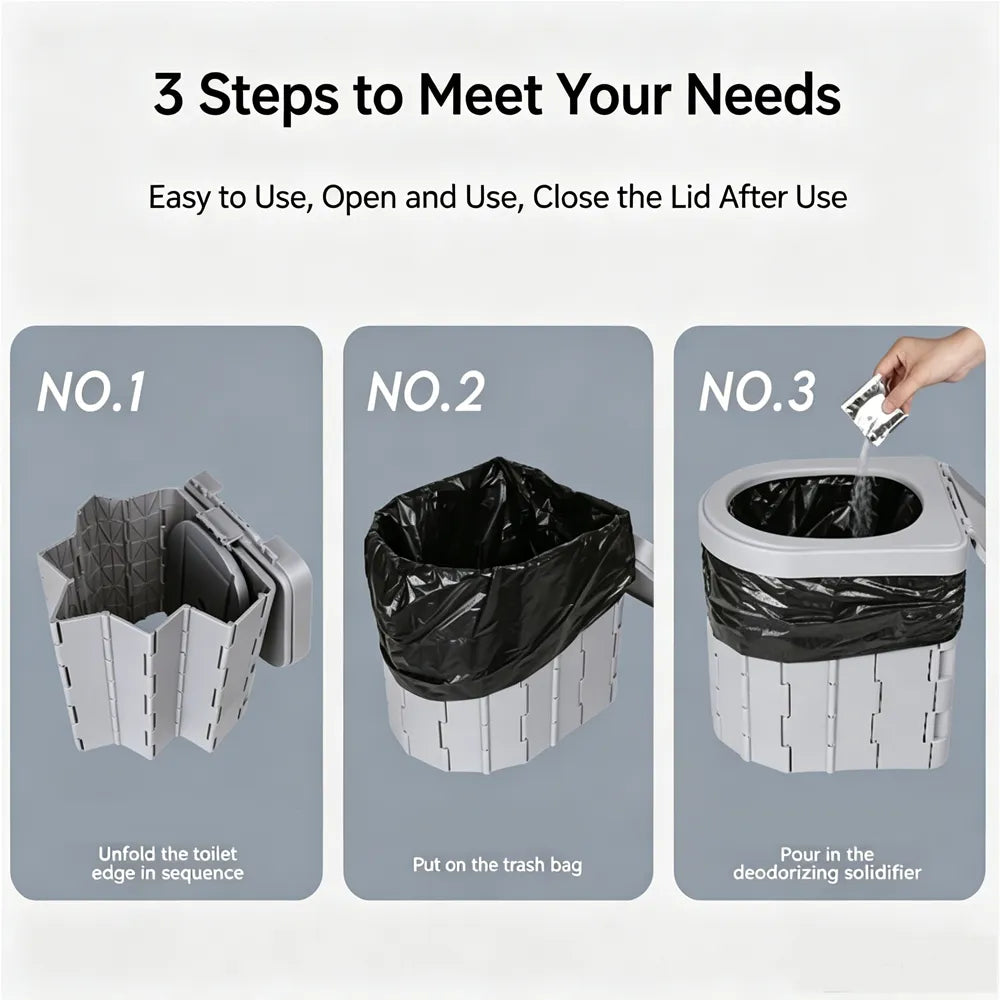 🚽 Portable Folding Camping Toilet – Comfortable & Convenient for Travel