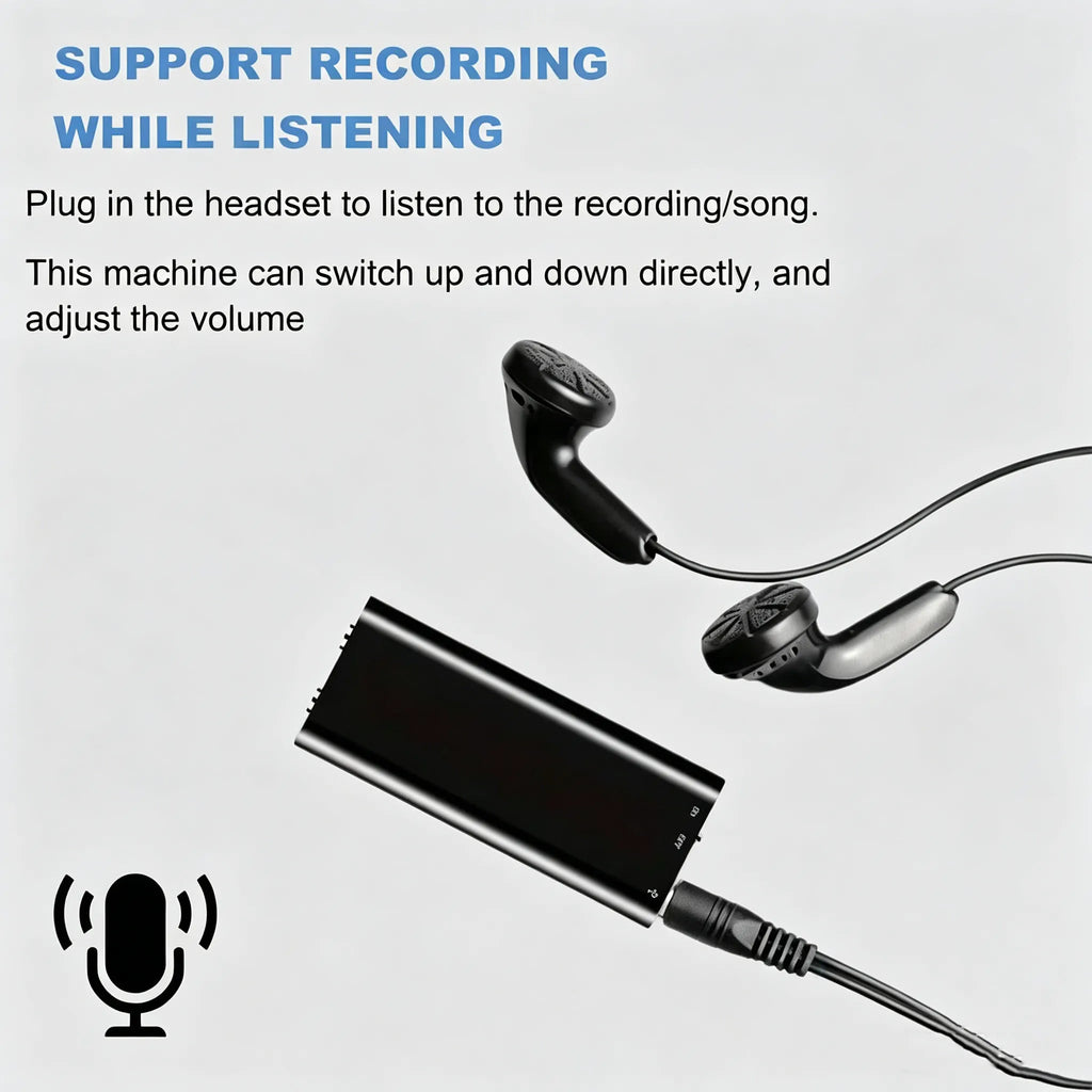🎙️ HD Digital Voice Recorder & MP3 Player
