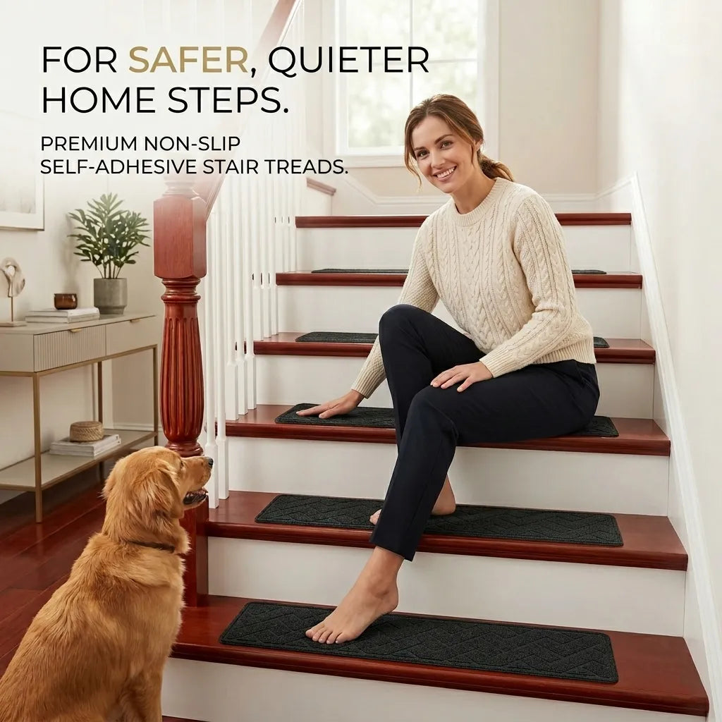 🏡 Printed, Self-Adhesive, Glue-Free, Non-Slip Stair Treads