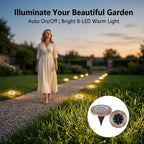 🌙 Solar Ground Lights – 8 LED Outdoor Disk Lights