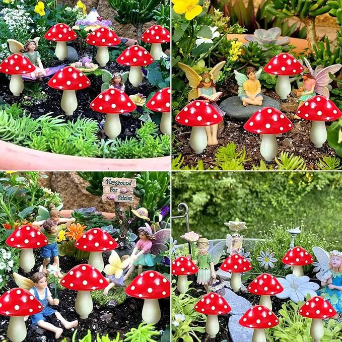🌟 Mushroom Solar Garden Lights – 8 or 12 Pcs | Red or Multicolor | 8 Modes | Waterproof Outdoor Decor