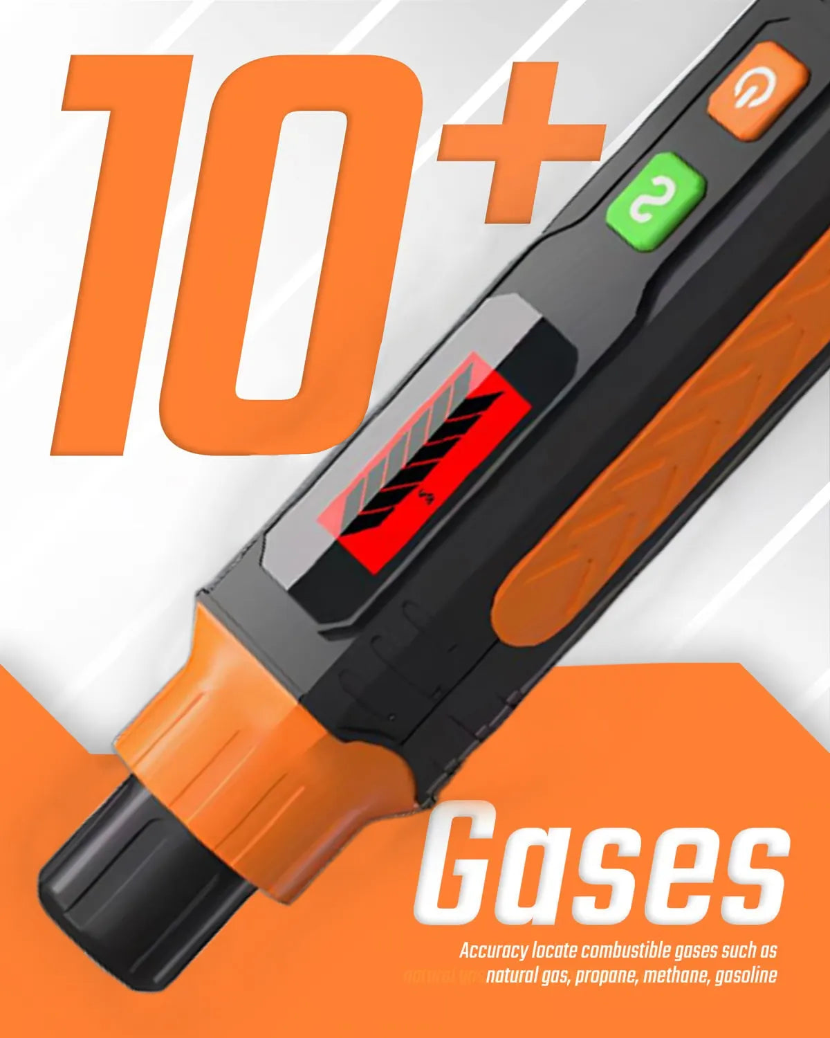 Natural Gas Leak Detector, With Audible & Visual Alarm