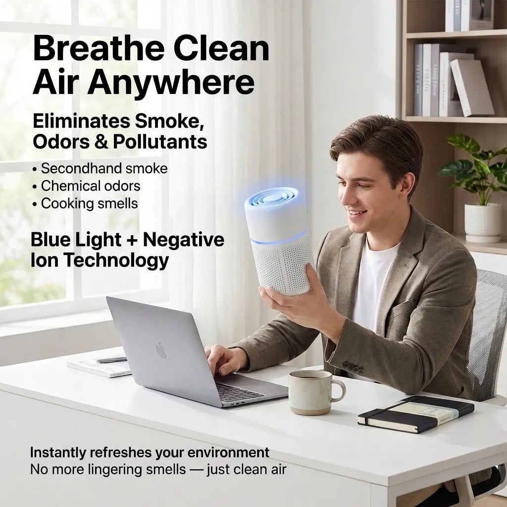 🌬️USB Compact Desktop Air Purifier — Clean Air Anywhere You Go