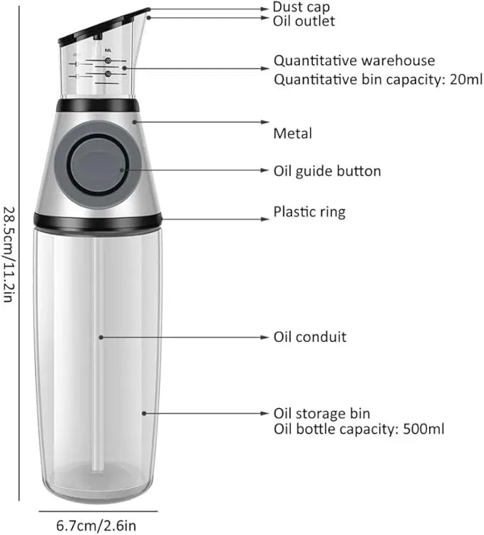 🥄 Multi-Purpose Oil Dispenser Bottle – Measure, Pour & Store with Ease!