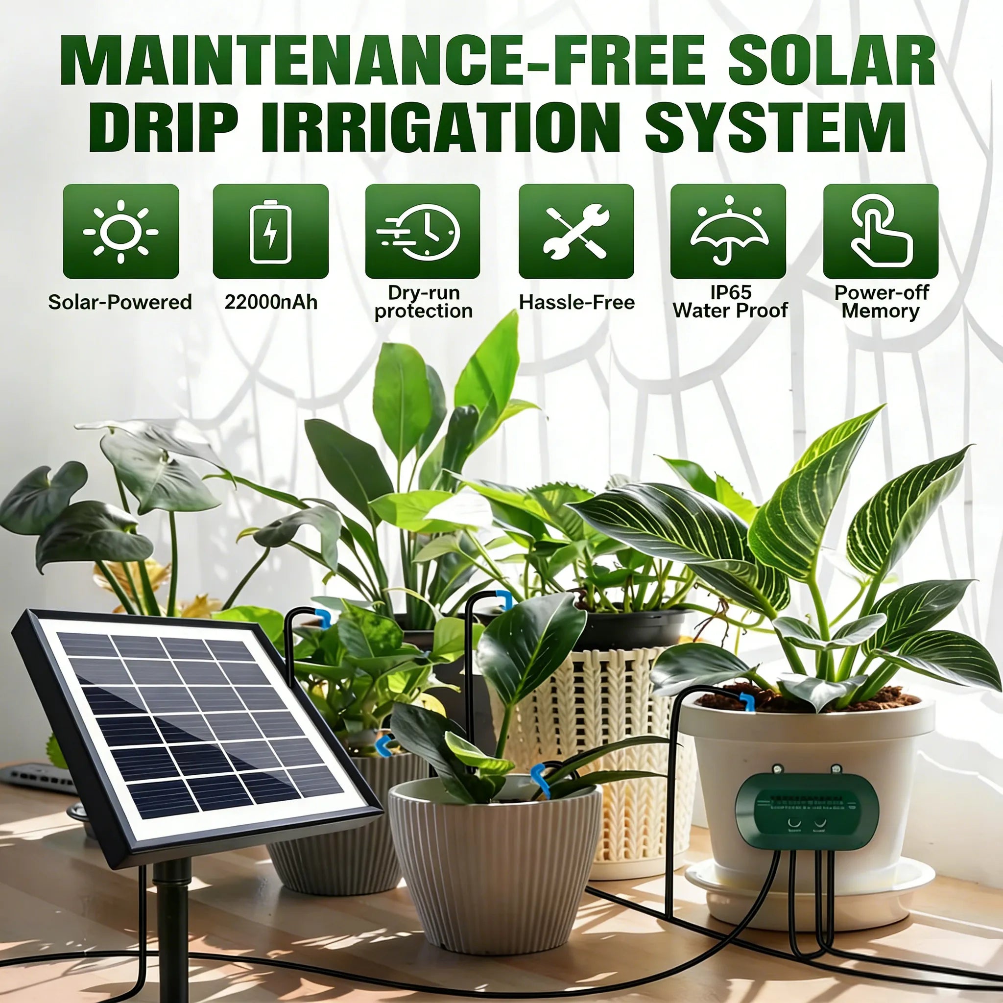 💧 12-Plant Solar Drip Irrigation Kit 🔥