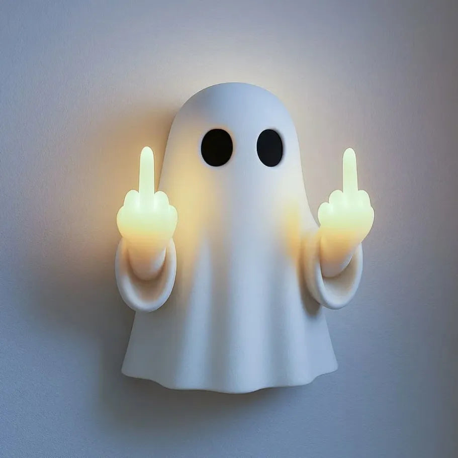 Cheeky Double Middle-Finger Ghost Wall Night Light