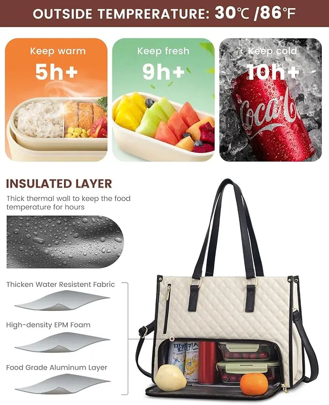🌟 The Ultimate 2-in-1 Tote Bag – Where Elegance Meets Functionality! 🍽️