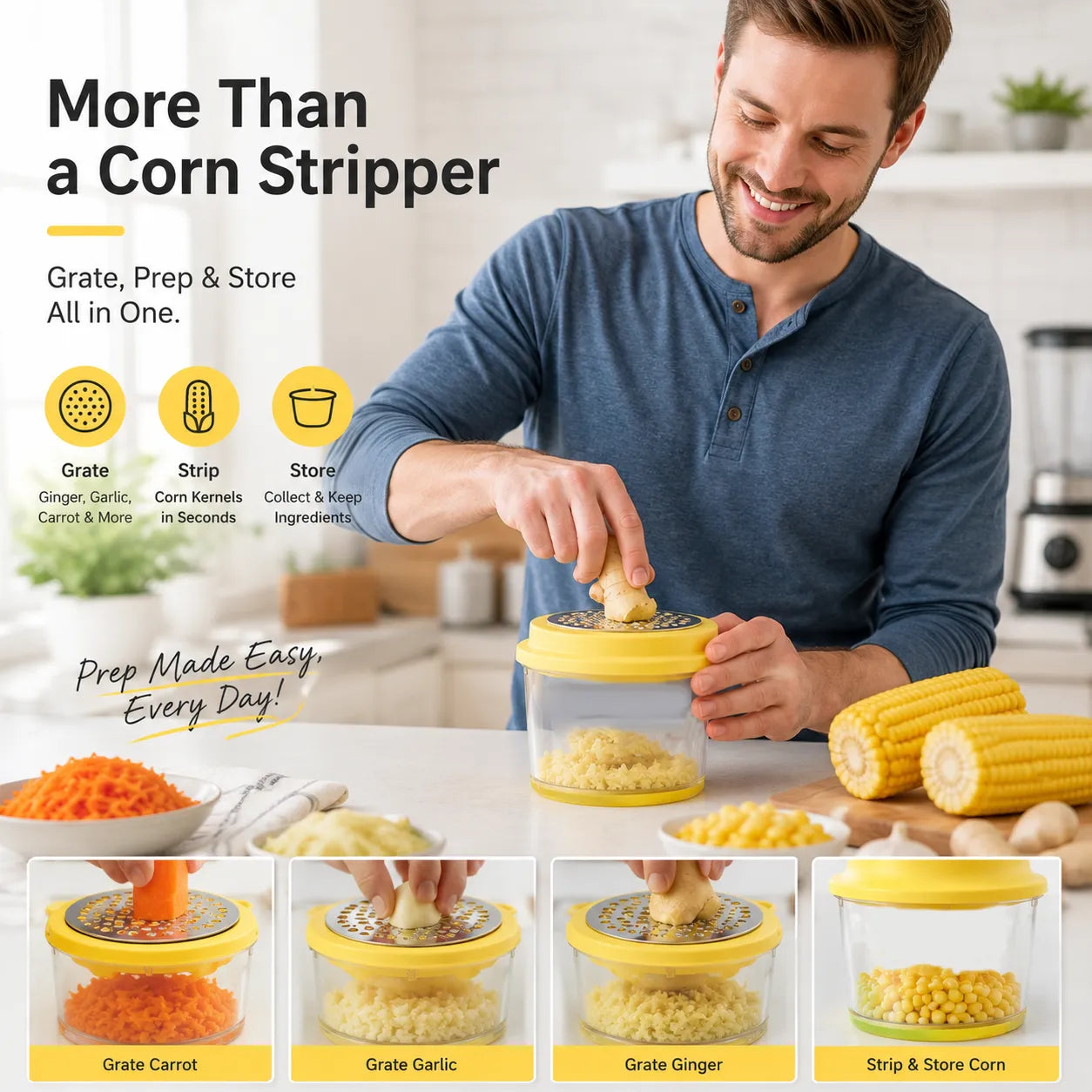 🌽 Stainless Steel Corn Kernel Remover