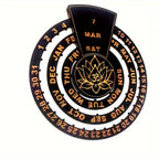 Wooden Rotating Perpetual Calendar - Handcrafted, No Formaldehyde