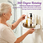 🚿 360-Degree Rotating Wall Mount Bathroom Organizer