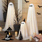 3-Piece Light-Up Standing Ghost Decorations with Remote