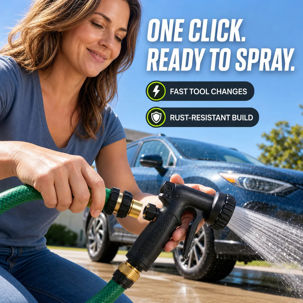 Leak-Resistant Garden Hose Quick Connector Set