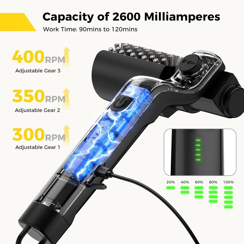 🍖✨Electric Three-Speed BBQ Brush – Effortless Cleaning for Your Grill