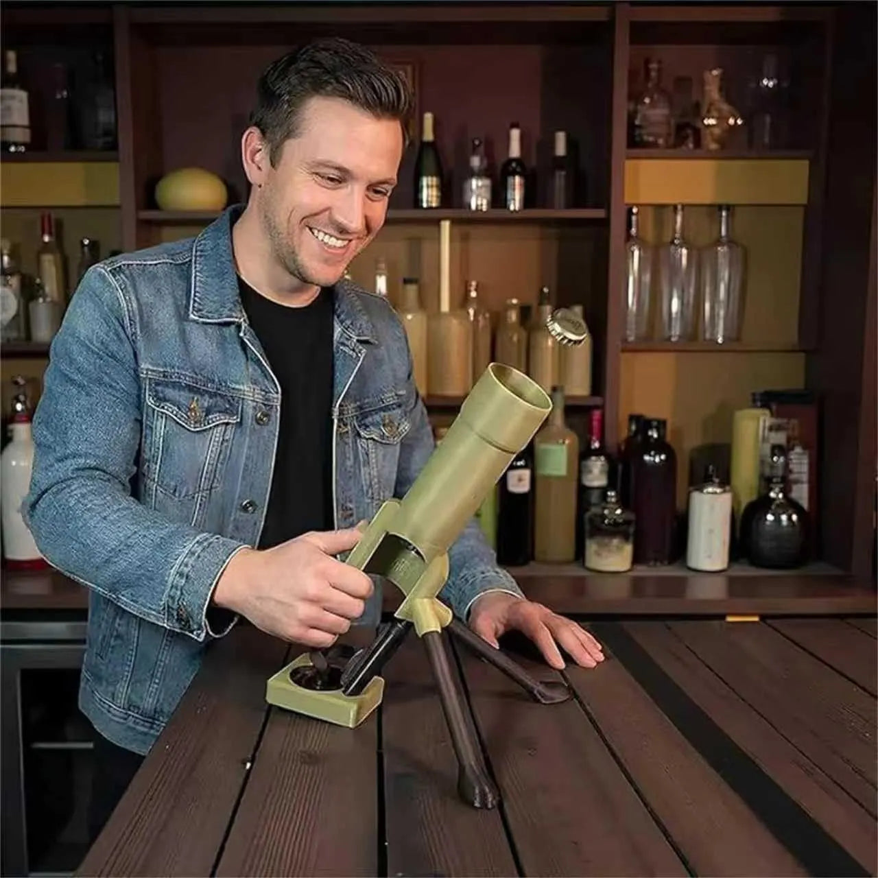 Mortar Bottle Opener – Pop & Launch Caps for Instant Party Fun