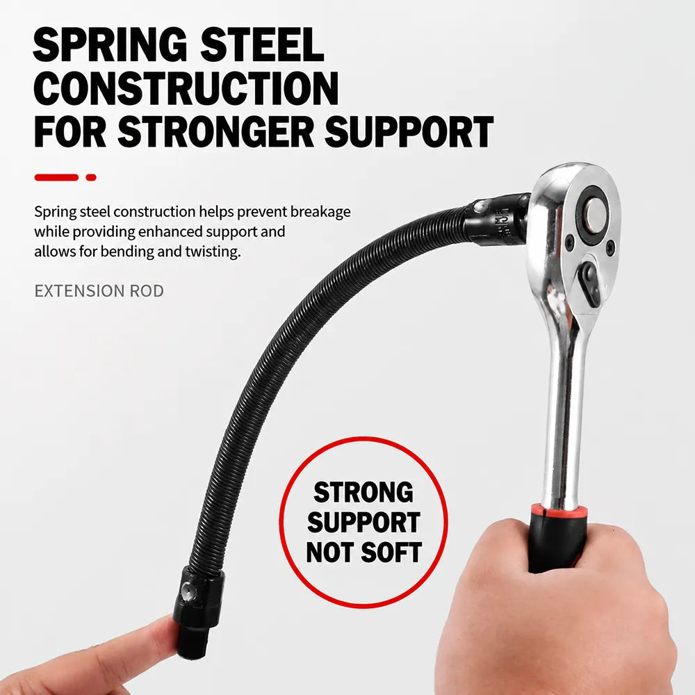 🔧 Flexible Shaft Extension Bar – Reach Tight Spaces with Maximum Torque