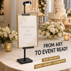 Adjustable Lighted Tabletop Picture Frame Display Stand