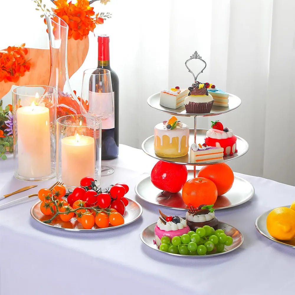 🍰 Stainless Steel Dessert Tower Stand