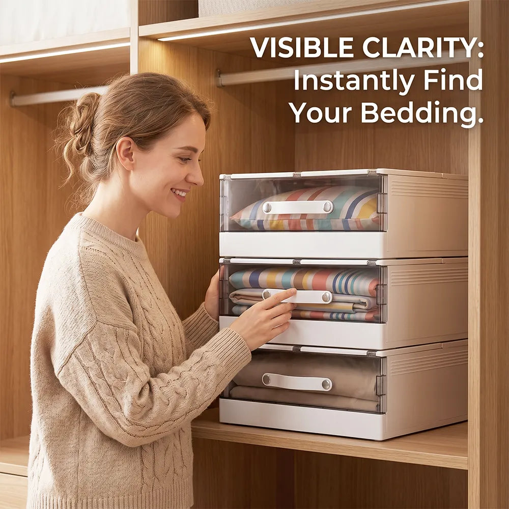 🛏️ Bed Sheet Storage Boxes & Organizers