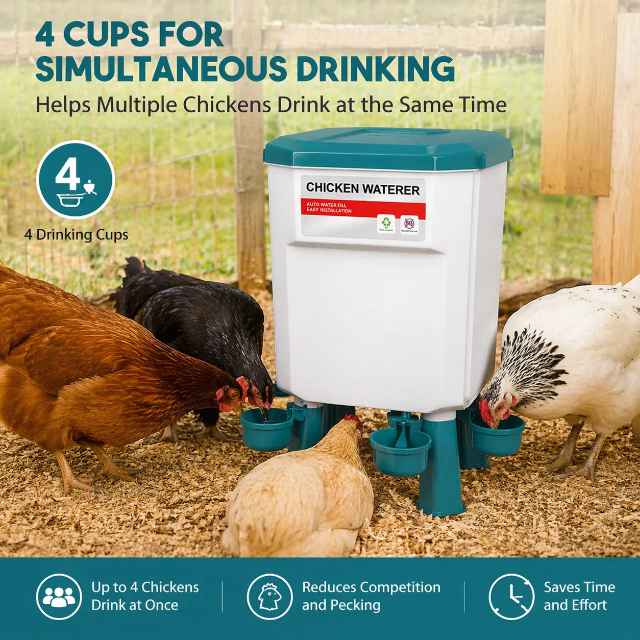 🐔 Hanging Automatic Chicken Feeding & Watering System 🔥