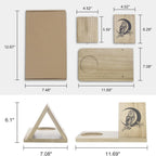 📚 Desktop Solid Wood Triangular Bookstand