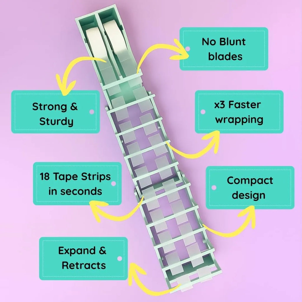 18-Strip Expandable Tape Prep Station for Faster Gift Wrapping