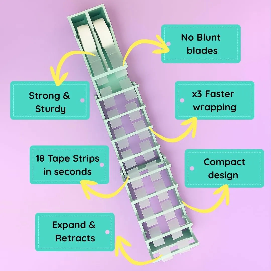 18-Strip Expandable Tape Prep Station for Faster Gift Wrapping