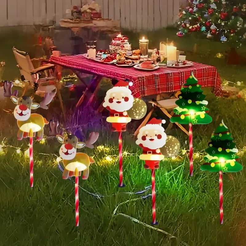 🎄 Solar Christmas Decorative Pathway Lights – 6 Pack 🎄