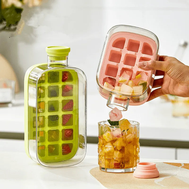 🧊 2-in-1 Ice Cube Bottle – Quick Ice Making & Refreshing Sips