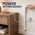 Reach-Anywhere Telescoping Outlet Extender with On/Off Switch