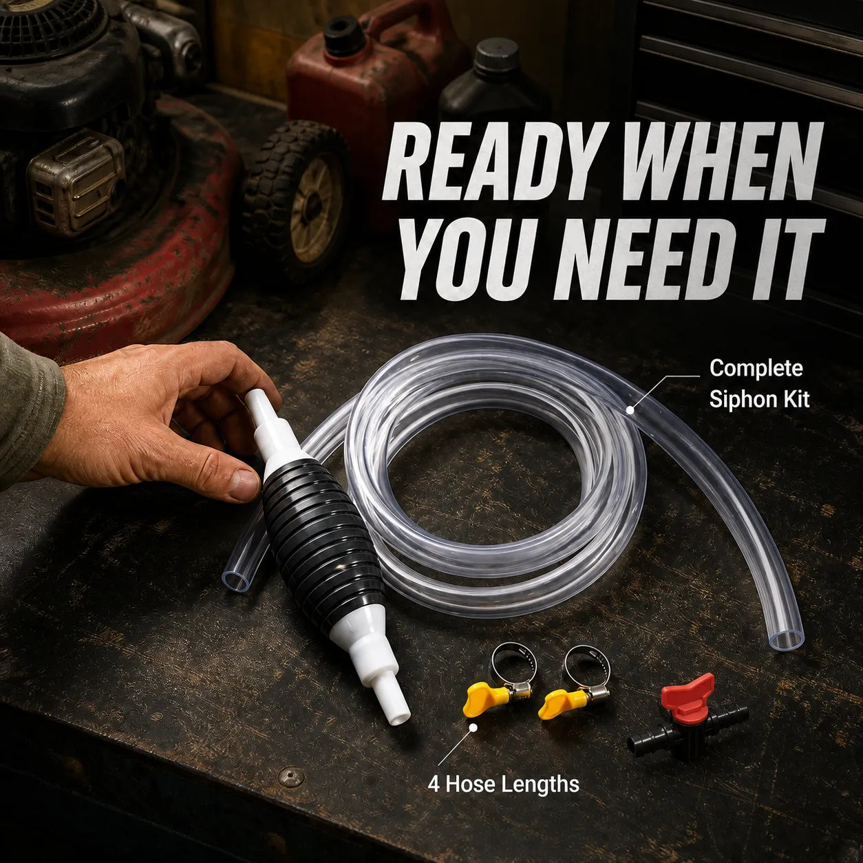 Quick-Prime Manual Siphon Transfer Pump Kit