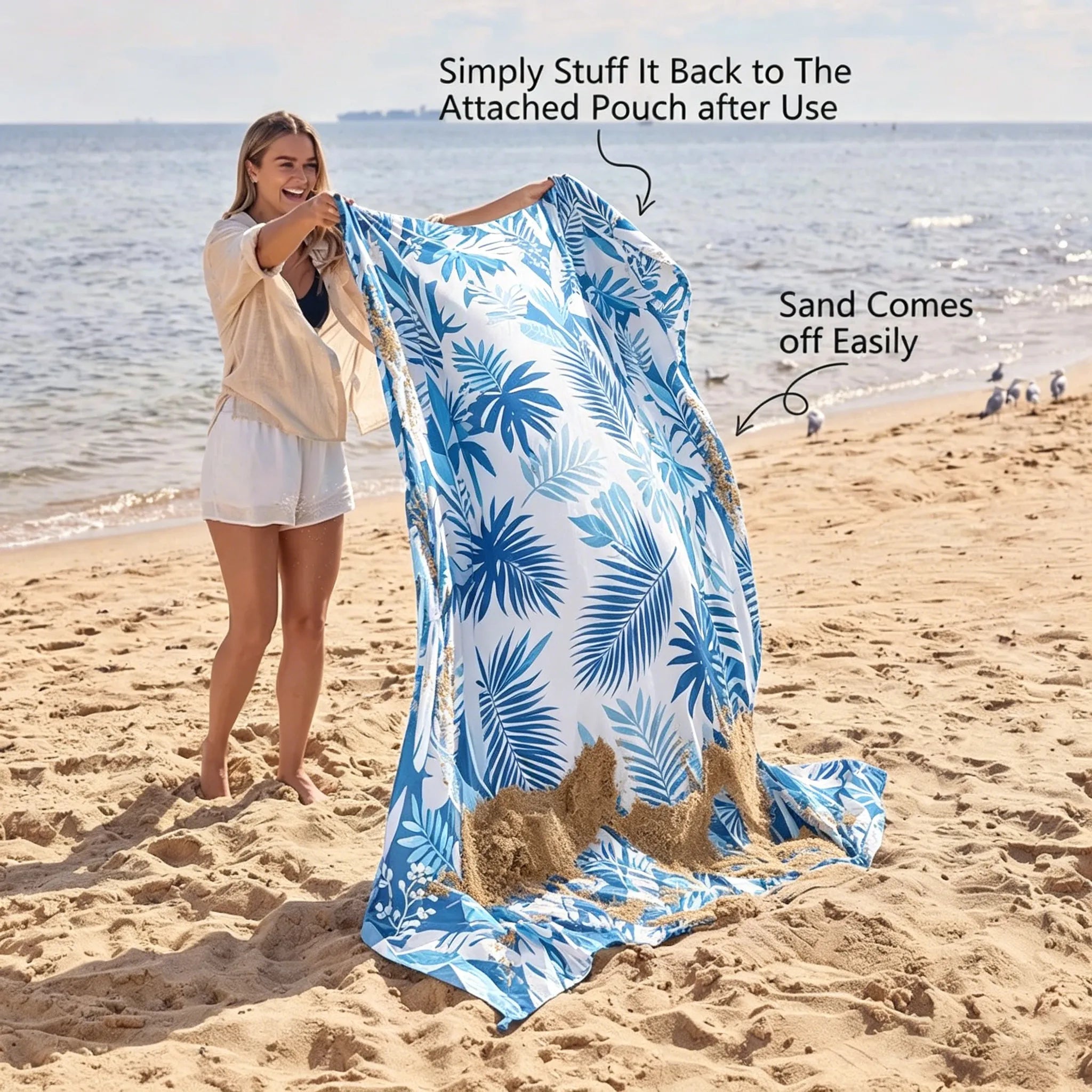 🌊 Quick-Drying Microfiber Beach Towel – Ultra-Light Sand-Free Travel Towel