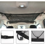Car Ceiling Cargo Net — Overhead Storage Organizer